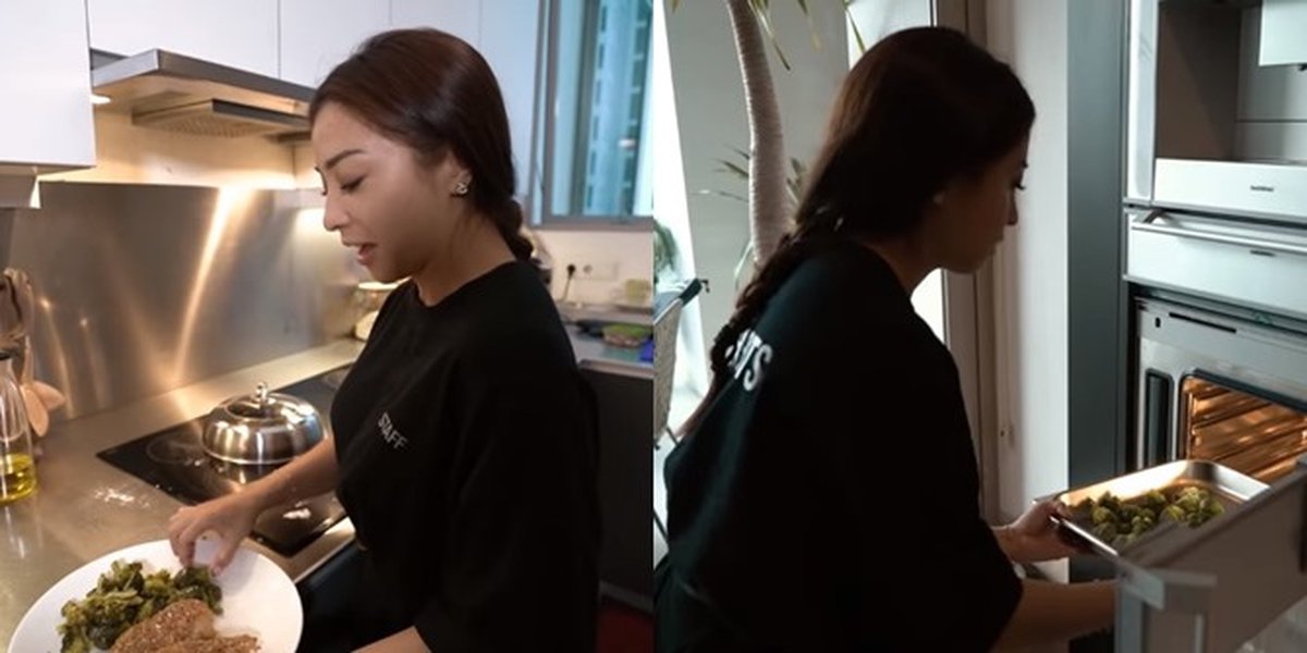 Photos of Nikita Willy Making a Diet Menu for Her Husband, Finally Her Cooking is Delicious