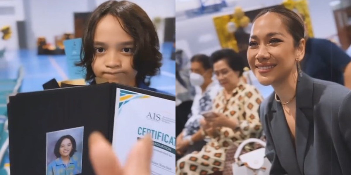 Noah Sinclair Graduates Elementary School, Long Hair Becomes the Highlight and Bunga Citra Lestari Is So Proud