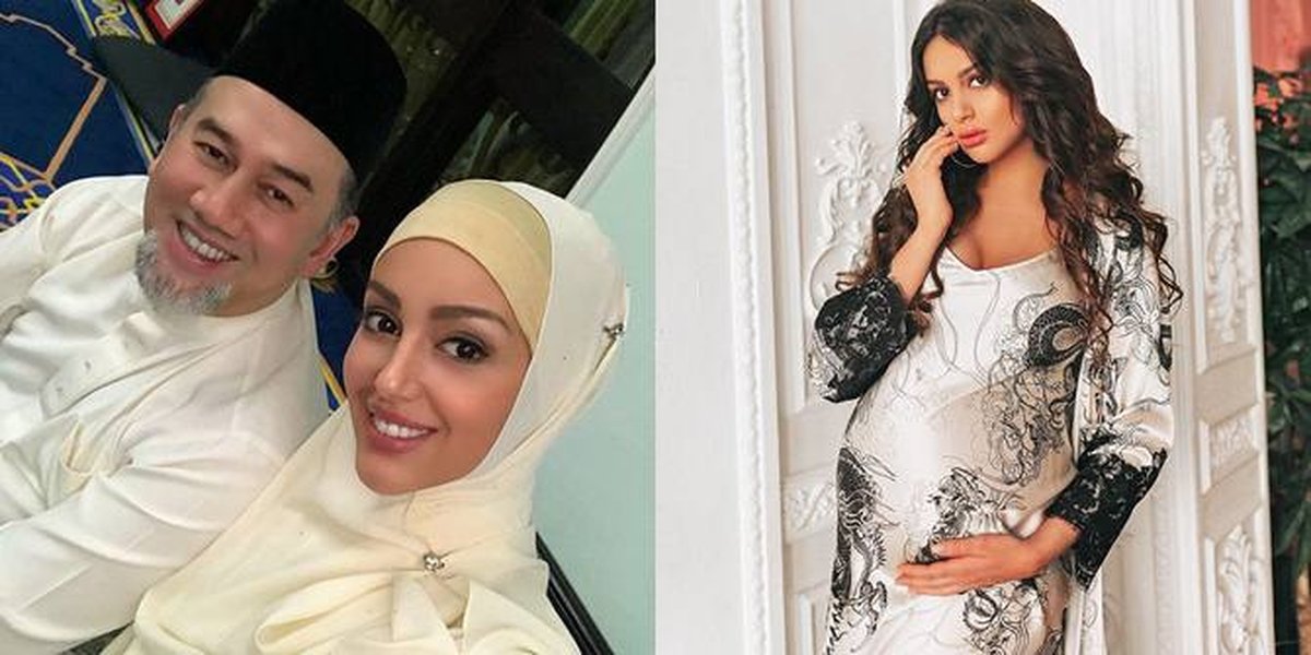 Photo of Oksana Voevodina Wearing Hijab, Pregnant and With Her Child