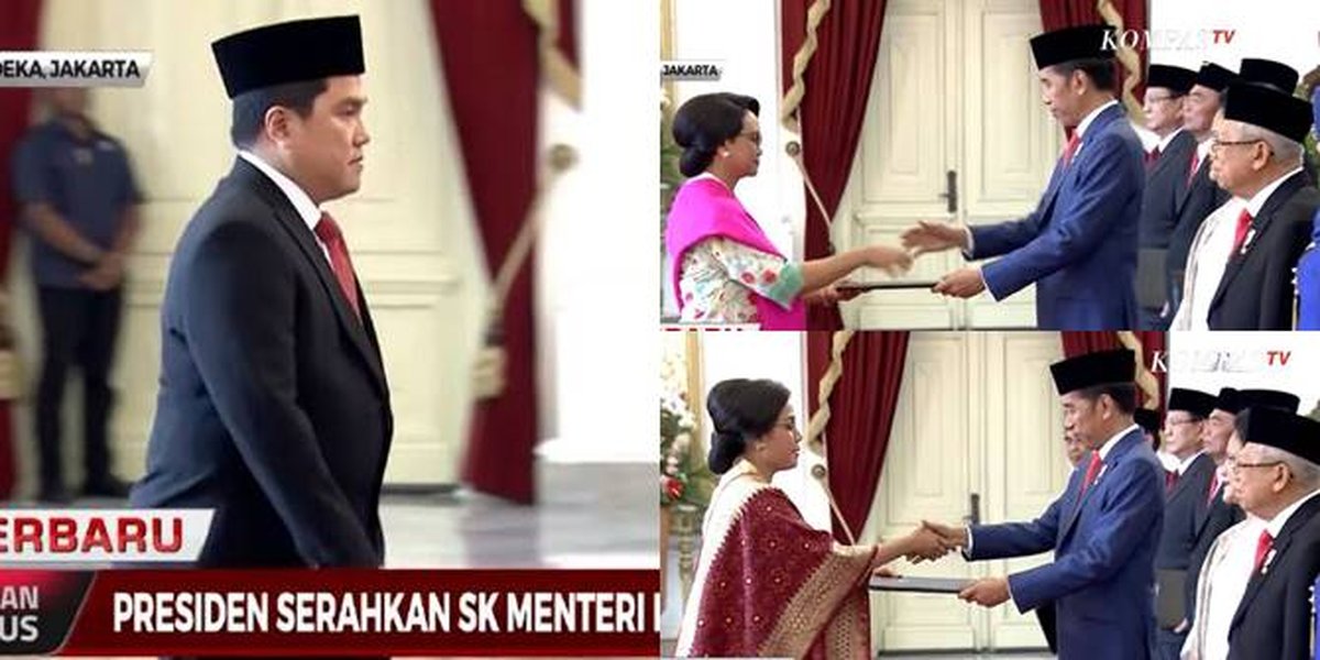 PHOTO Appearance of Ministers During Jokowi's Inauguration, Sri Mulyani Beautiful in Gold Tone