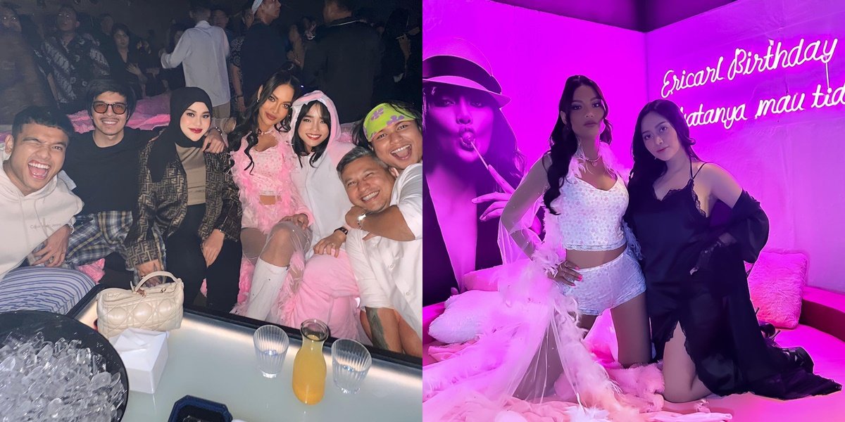 Erika Carlina's Birthday Party with Pajama Theme, Rachel Vennya Wears Lingerie - Aurel Shows Off Baby Bump