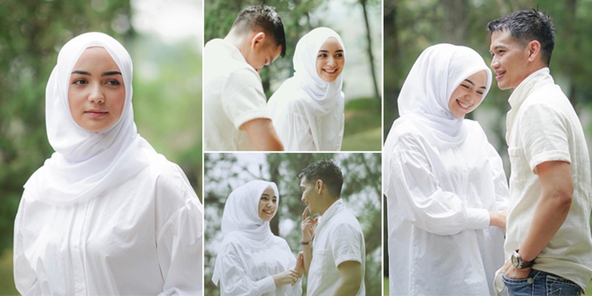 PHOTO: Romantic Prewedding of Citra Kirana & Rezky Aditya in Open Nature, All White!