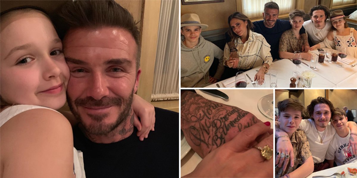 PHOTO: Celebrating 44th Birthday, David Beckham Dinner with Family