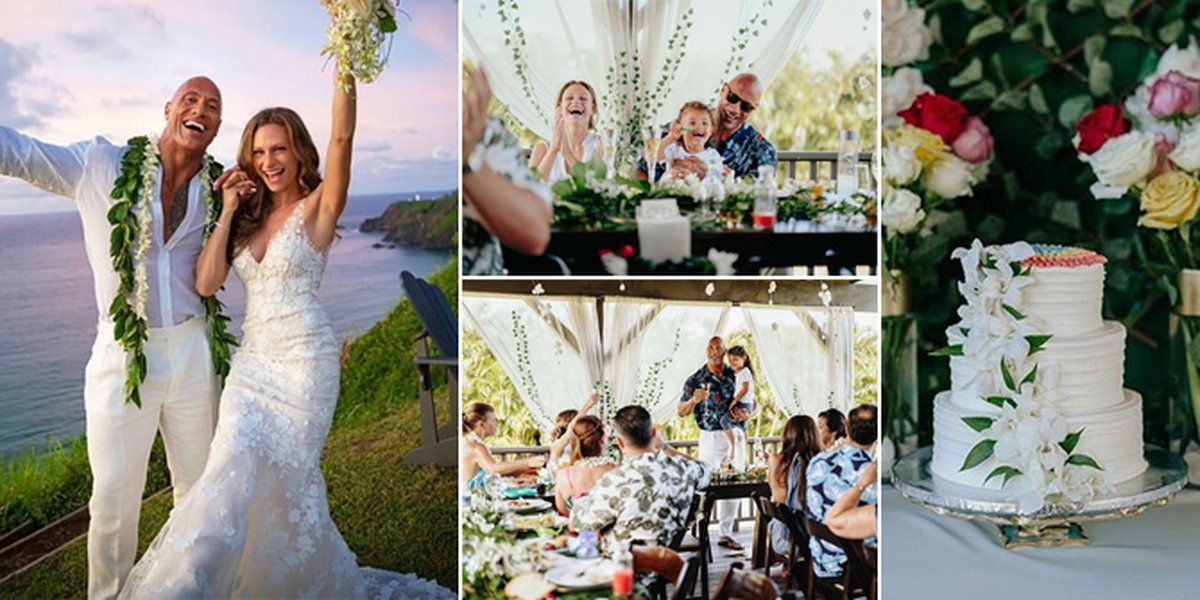 PHOTO: Dwayne Johnson & Lauren Hashian's Wedding Reception, Warm & Simple