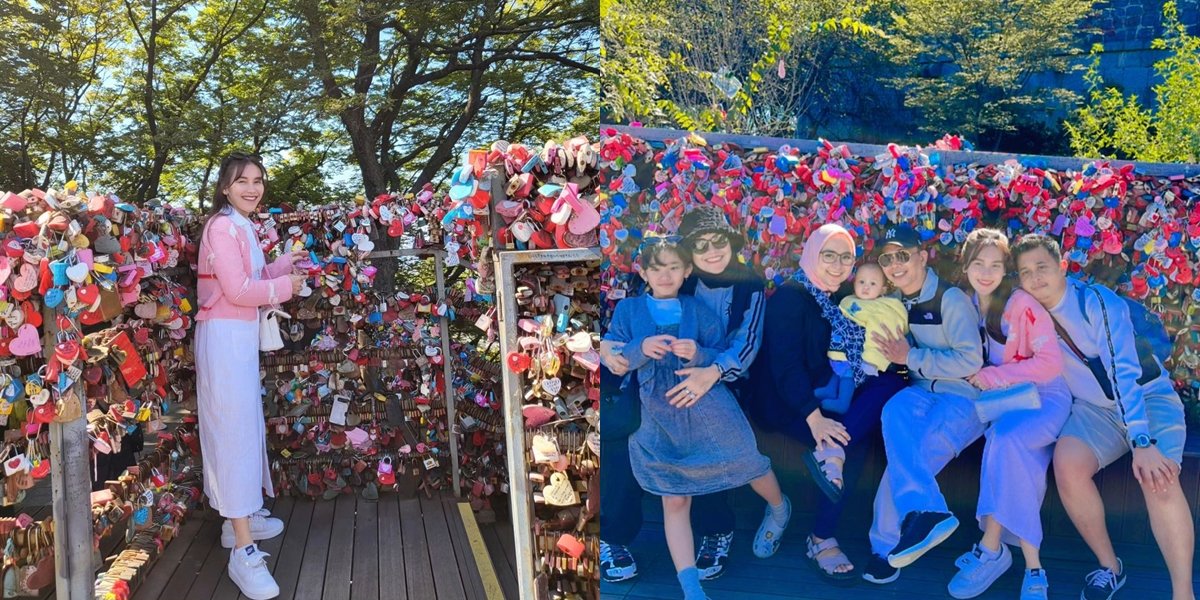 Photos Side by Side with In-Laws Become the Spotlight, 8 Pictures of Ayu Ting Ting Putting Love Lock in South Korea - Want to Quickly Find a Soul Mate