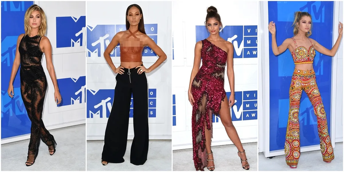 PHOTO: A Row of Beautiful Models at the MTV VMA, Elegant - Hot and Tempting