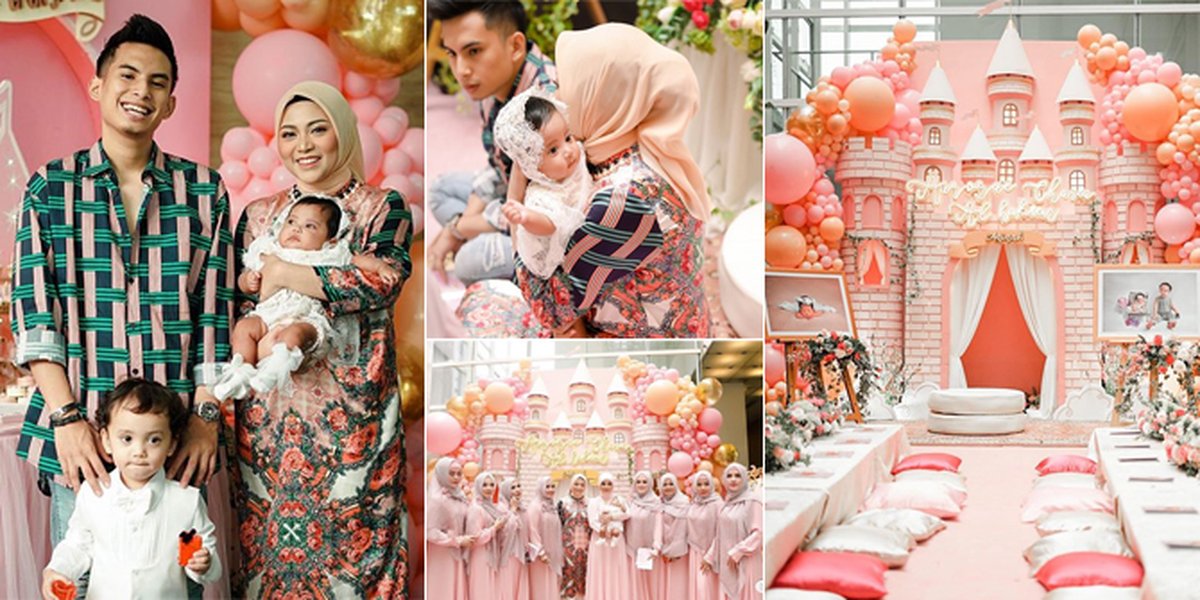 PHOTO: Celebration of the Second Baby's Akikah of Rachel Vennya, All Pink - Disney Palace Decoration