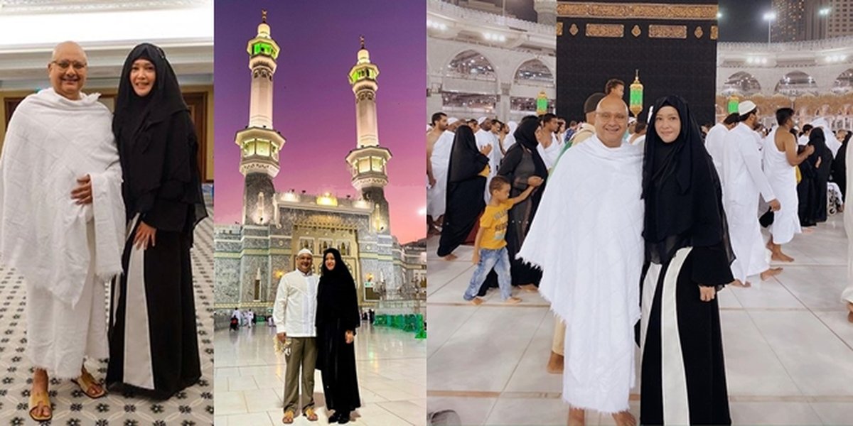 PHOTO First Umrah Together After Marriage, Maia Estianty and Irwan Mussry Happy