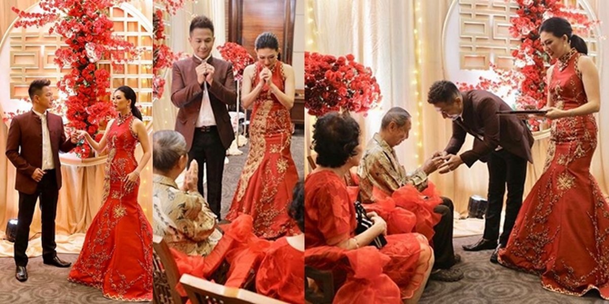 PHOTO Teapai Ceremony of Delon and Aida Noplie, Luxuriously All Red 