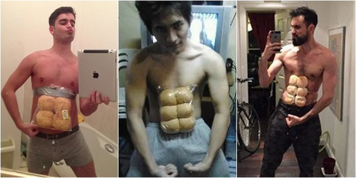 FOTO: Usaha Nggak Masuk Akal Pria Ingin Sixpack Ini Bikin Ngakak