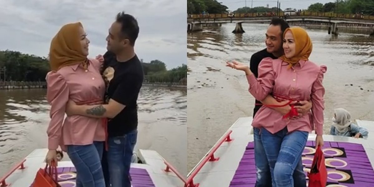 Foto Venna Melinda and Ferry Irawan Hugging and Kissing on the Boat, Mocked for Not Being Married Yet