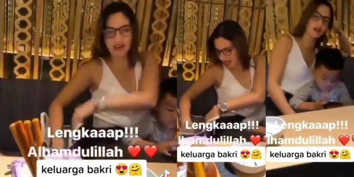 Viral Photo of Nia Ramadhani Eating at a Restaurant with Ardi Bakrie and Children, Allegedly Coming out of Rehabilitation