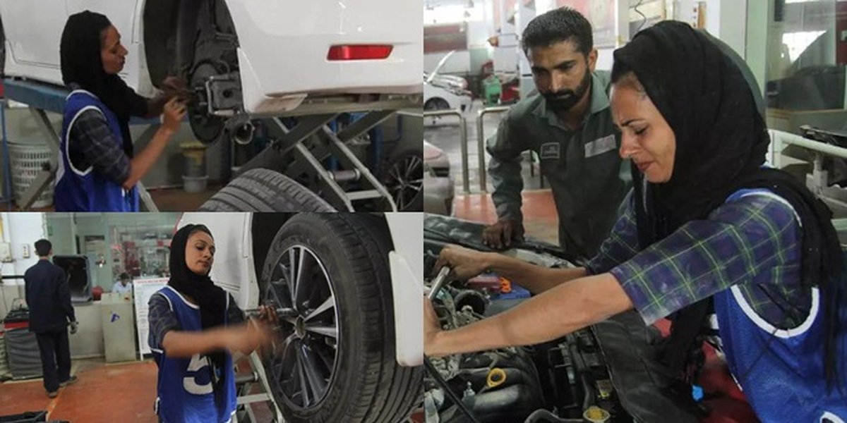 PHOTO: Let's See the Actions of the First Female Mechanic in Pakistan