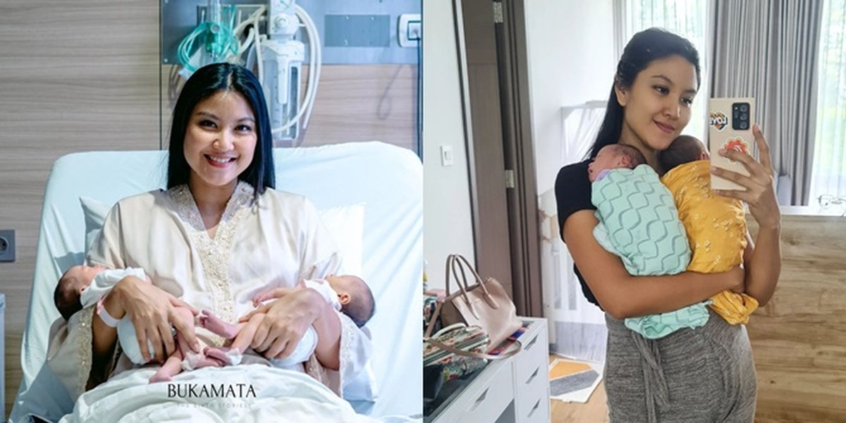Photo of Zivanna Letisha with Her Twin Babies, So Cute Carrying Two Children