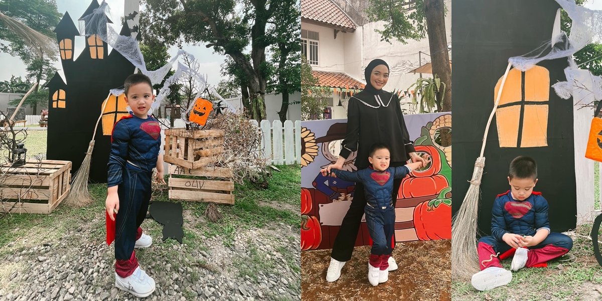 Very Handsome, 8 Photos of Athar, Citra Kirana's Son, as Superman at the School Halloween Party - So Cute!