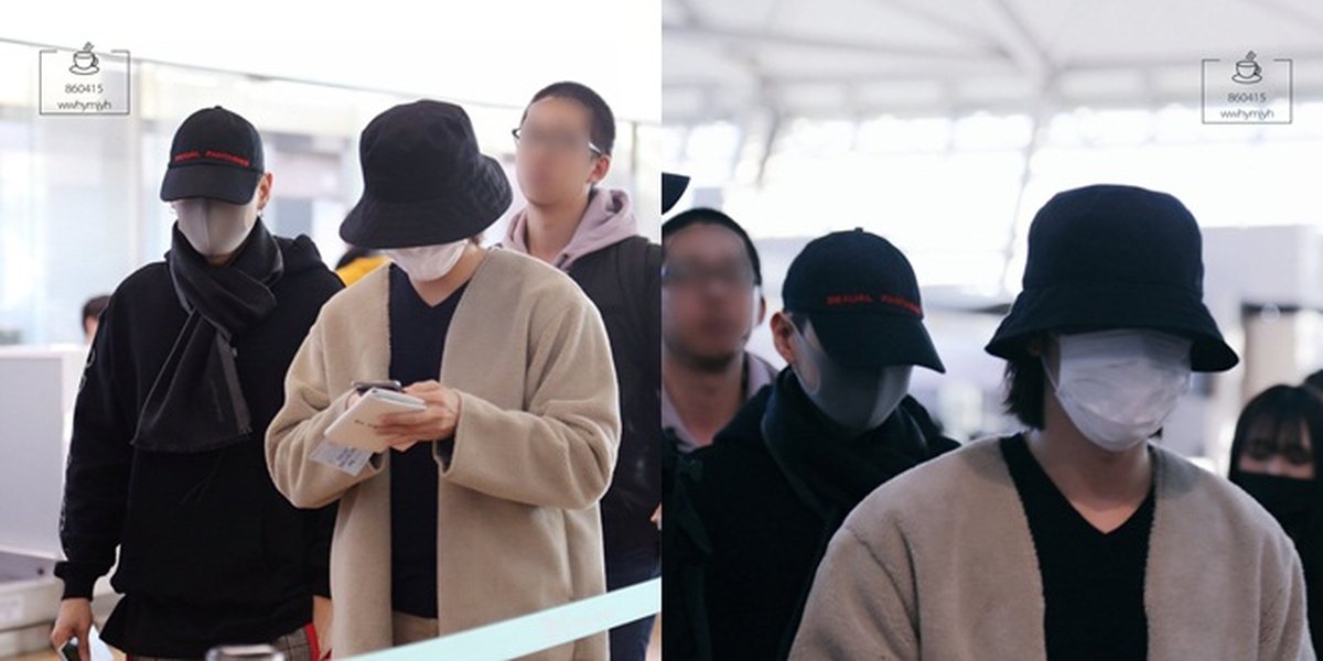 Donghae & Enhyuk's Style in Indonesia, Covering Their Faces