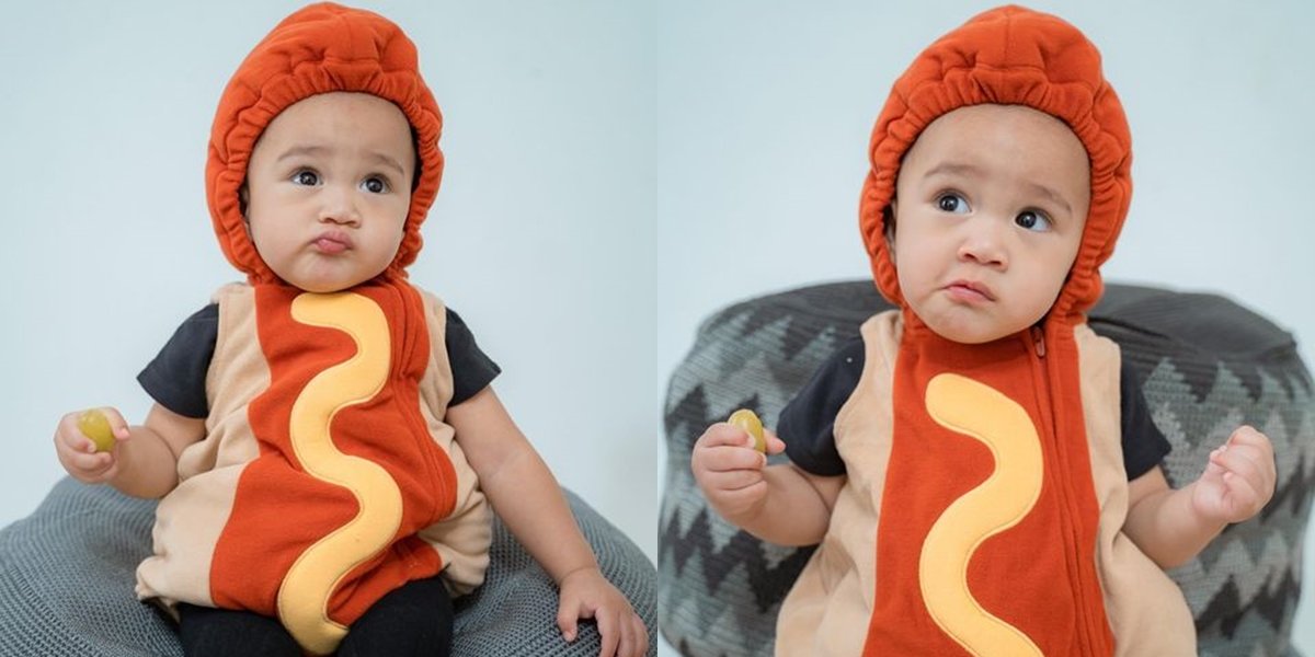 Rayyanza's 'Cipung' Cosplay Style Becomes a Hotdog, Nagita Slavina and Raffi Ahmad's Child Makes Netizens Want to Bite!