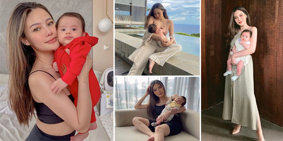 Hot Mom Style Vinna Gracia When Taking Care of Children, Still Beautiful & Slim After Giving Birth