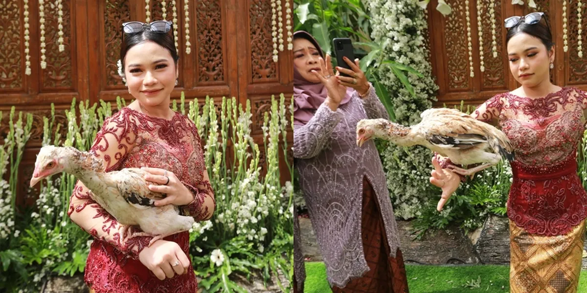 Carrying Chickens, 8 Portraits of Rara LIDA in Via Vallen's Siraman that Caught Attention - Becoming the Target of Emak-Emak's Photos!