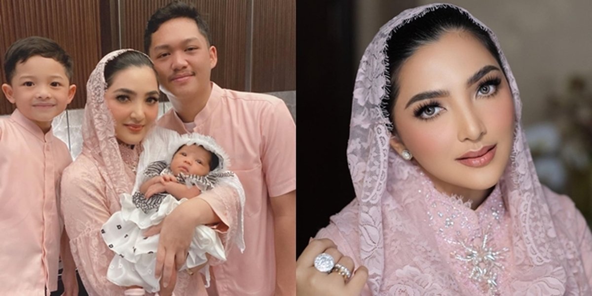 Granda Ashanty Floods Praise, Here are 8 Captivating Photos of Ashanty's Appearance at Baby Ameena's Akikah with Aurel and Atta Halilintar