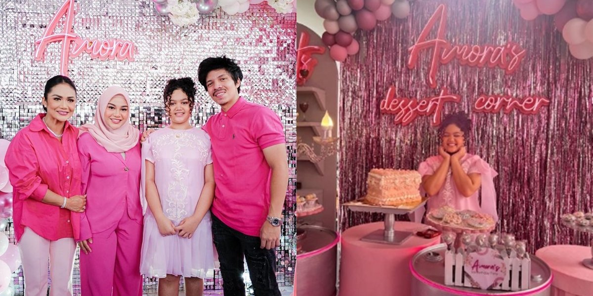 Attending Amora's 11th Birthday, Here are 8 Photos of Aurel Hermansyah Bringing Branded Gifts and Looking All Pink - Ameena Being Carried by Mamah Dedeh Becomes the Highlight