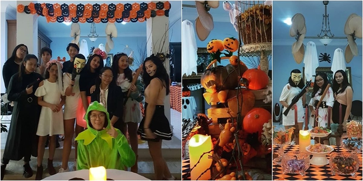 Halloween Party Khiran, Mayangsari Transforms Home into a Pumpkin Wonderland