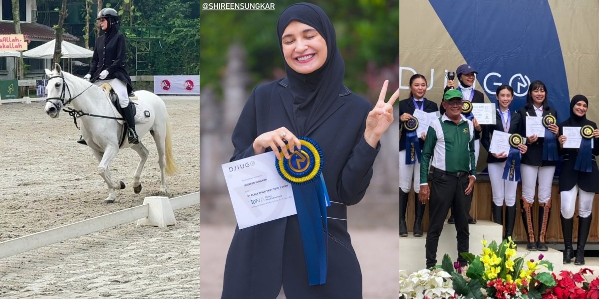 Hobby Becomes Achievement, 10 Portraits of Shireen Sungkar Participating in Horse Riding Competition - Here's Her Cool Appearance that Successfully Won 5th Place