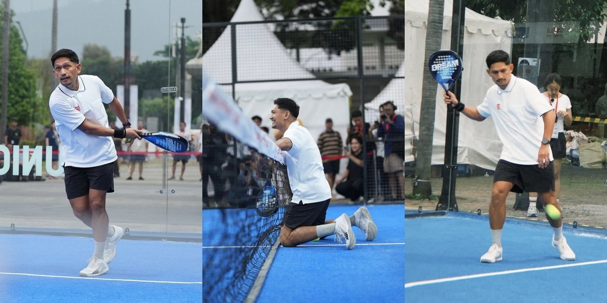 Ibnu Jamil Enjoys the Padel Trend, Even More Excited Accompanied by His Child While Exercising