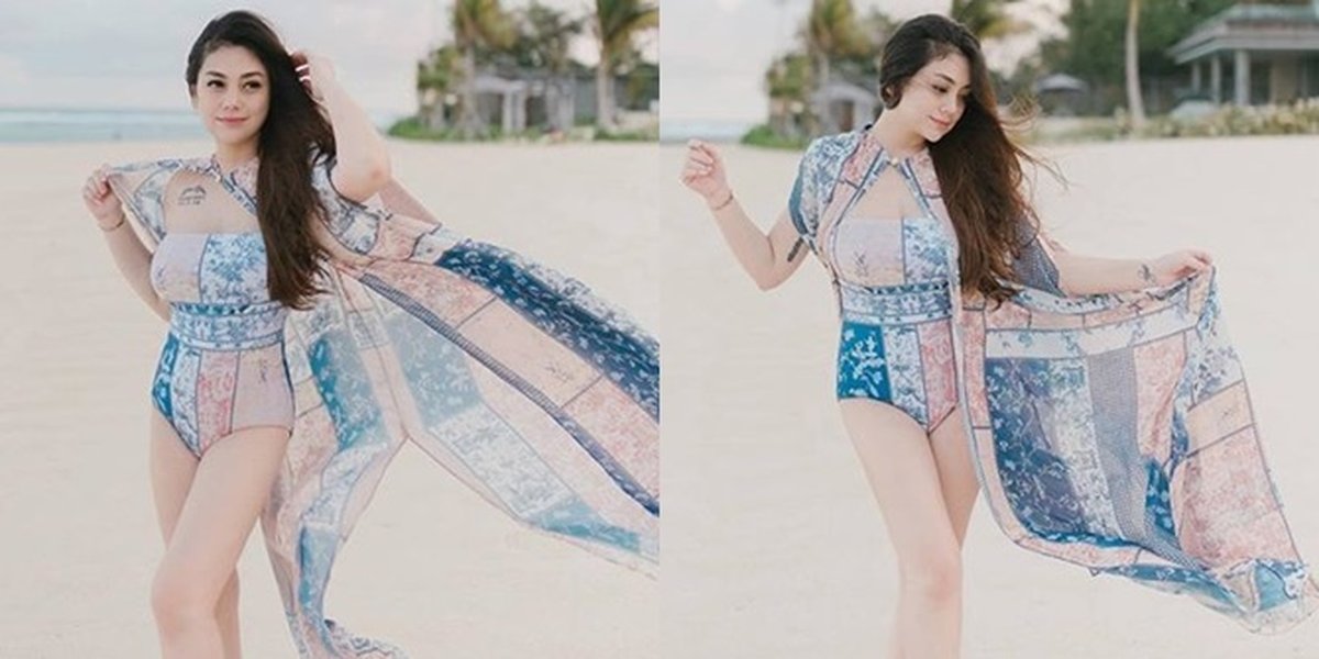 Mother of 4 Children, Here's a Series of Photos of Celine Evangelista Wearing Swimsuit Showing Her Slim Body and Long Legs!