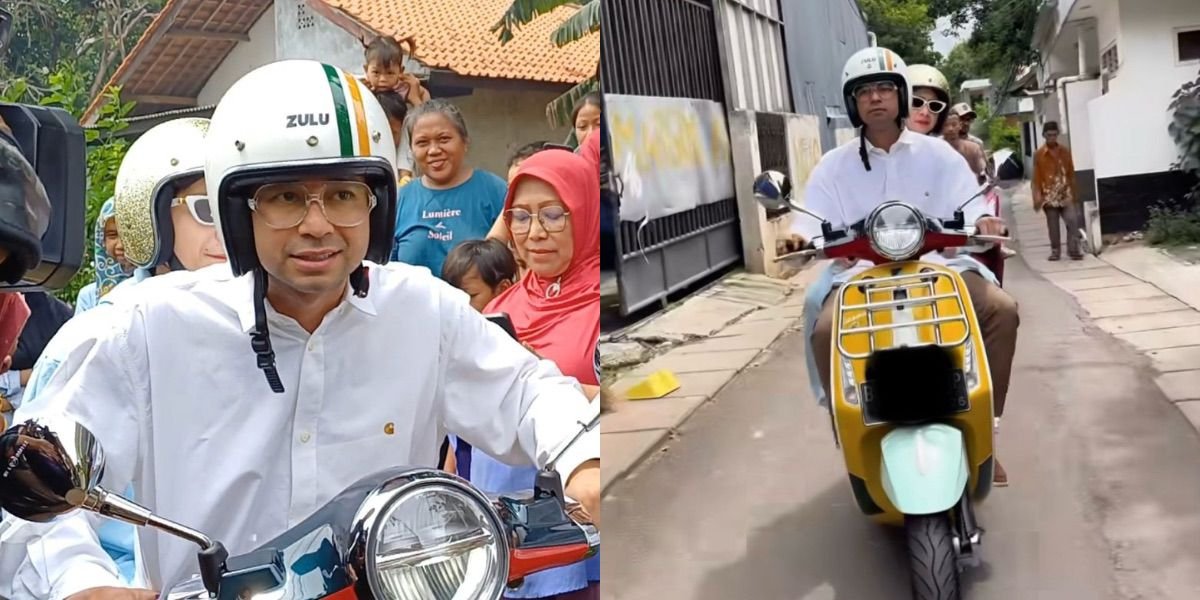 Voter Participation, Raffi Ahmad and Nagita Slavina Ride a Vespa to the Polling Station