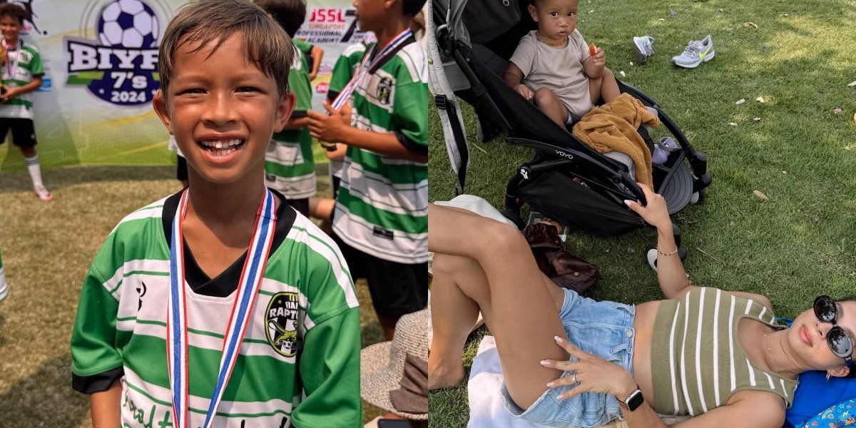 Following in His Father's Footsteps, 10 Photos of Kenji, Jennifer Bachdim's Son, Participating in a Soccer Tournament in Thailand - Accompanied by His Mother on the Field