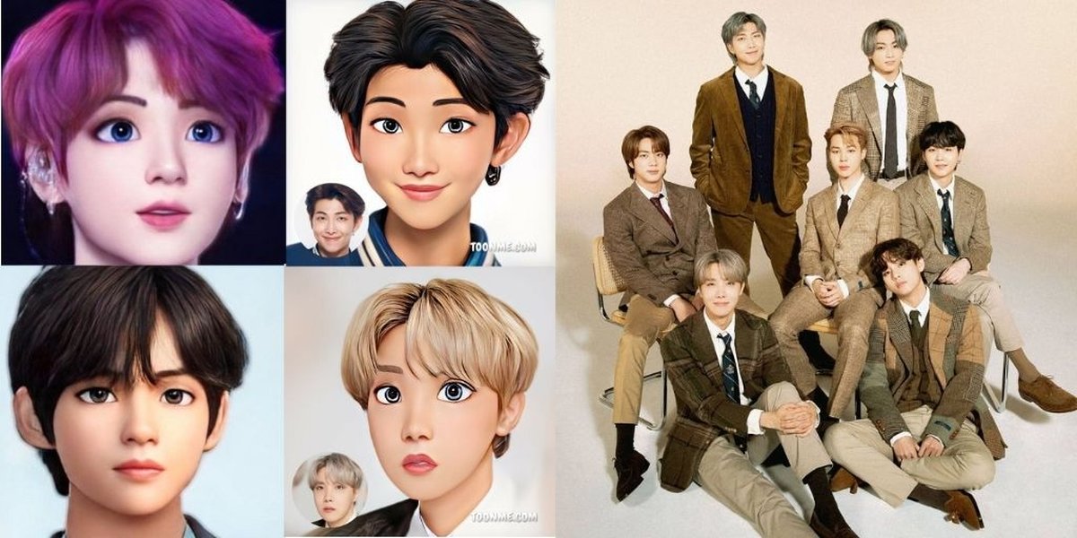 So Cute, 14 BTS Face Edits Become Disney Characters - Jungkook Looks Extremely Handsome!