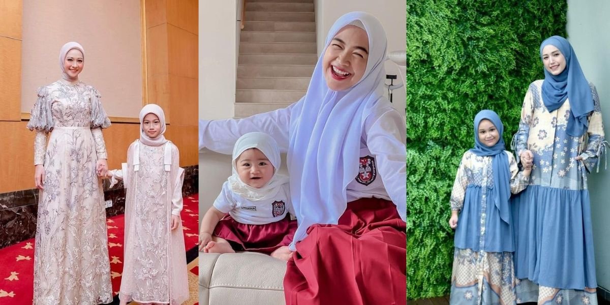 So Cute! Here are 8 Pictures of Celebrity Children Learning to Wear Hijab Since Childhood - They Resemble Their Mothers More and More