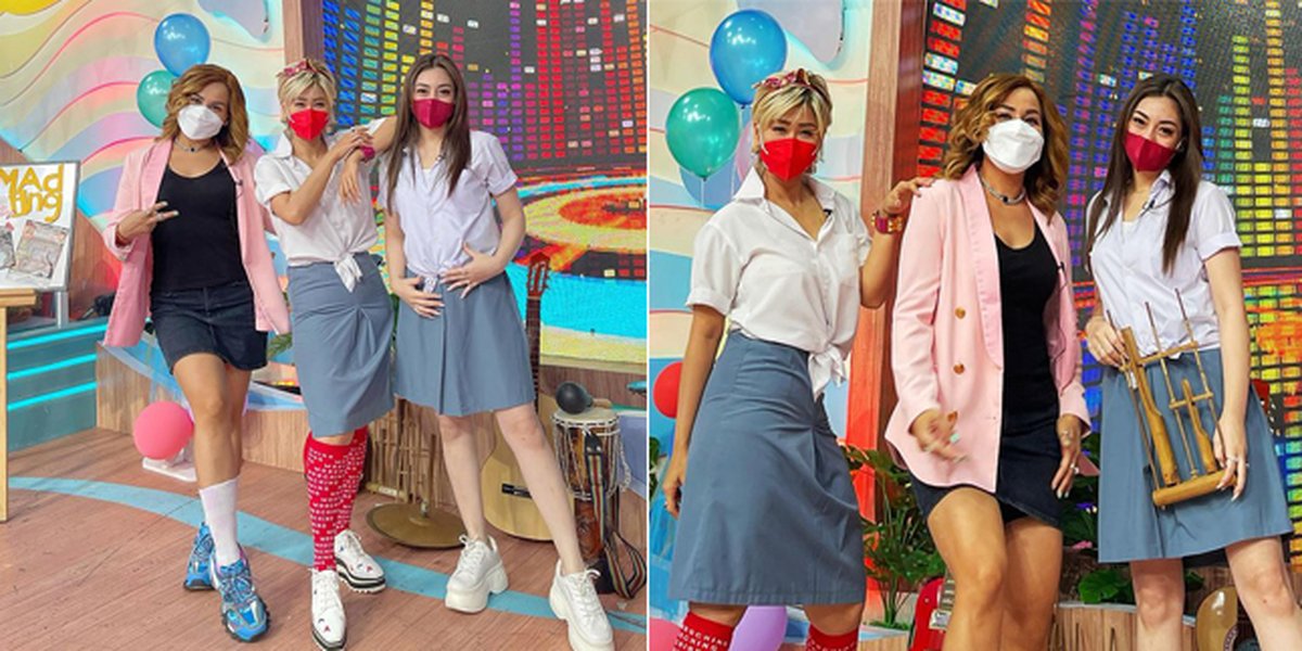 Inul Daratista and Celine Evangelista Pose in High School Uniforms, Beautiful and Said to Match Perfectly!