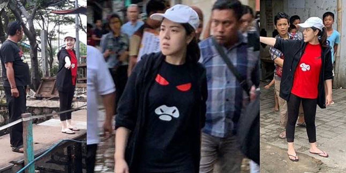 Being a Member of the Regional People's Representative Council, Here are 8 Photos of Tina Toon on Duty: Going Around - Inspecting Floods Using Flip Flops
