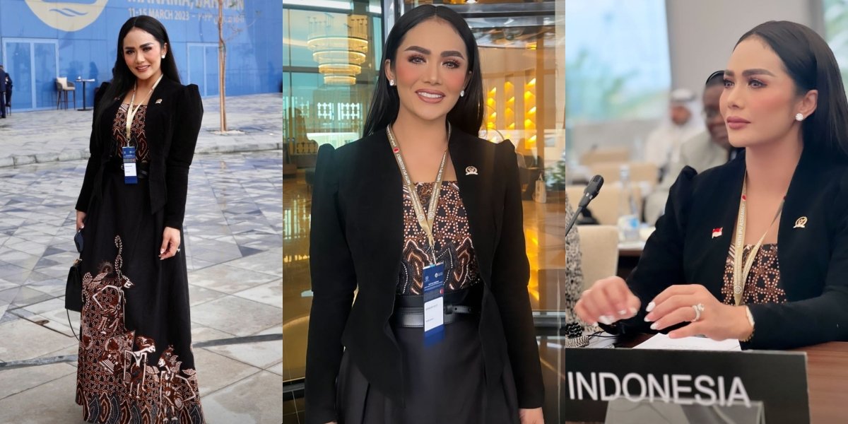 Being Indonesia's Representative, 10 Beautiful Photos of Krisdayanti Attending IPU Meeting in Bahrain - Cas Cis Cus Discusses the Dangers of Child Trafficking Using English