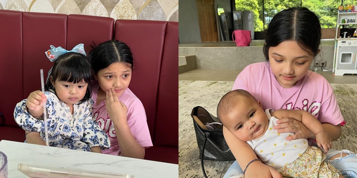 Being an Aunt at a Young Age, Here are 8 Pictures of Arsy Hermansyah Taking Care of Ameena and Azura - They're Equally Adorable