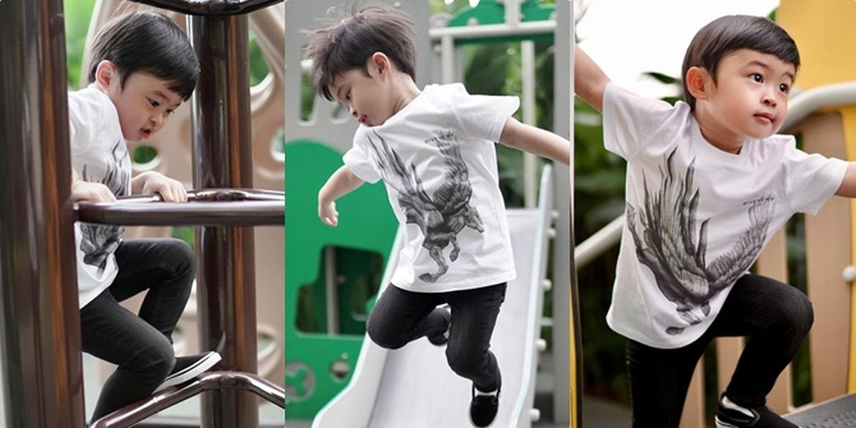 Little Hero! 10 Photos of Raphael Moeis, Sandra Dewi's Son, Playfully Jumping High in the Park Like a Superhero