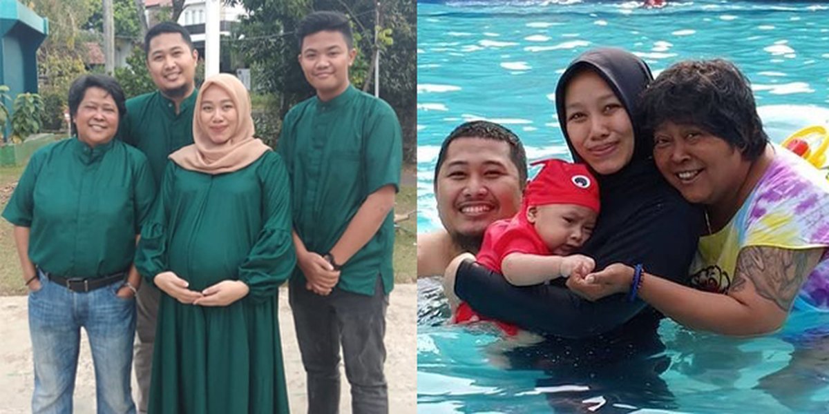 Rarely Highlighted, These Are 8 Warm and Compact Moments of Suti Karno 'Atun' with Her Two Adopted Children