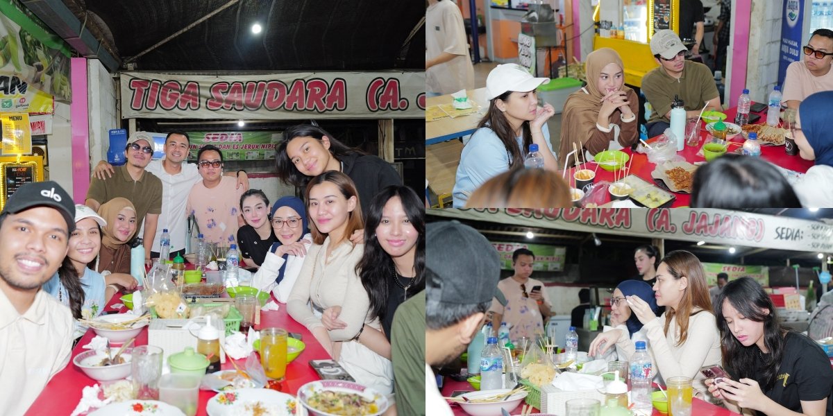 Far from the Luxurious Impression, 6 Photos of Artists Dining Together at a Tent Stall - Featuring Nagita Slavina to Azizah Salsha