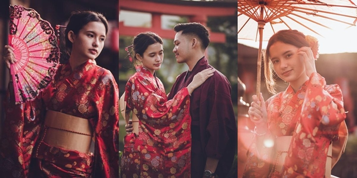 Jegeg Bali Turns into a Japanese Girl, 9 Beautiful Photos of Sarah Menzel, Azriel Hermansyah's Girlfriend in Yukata - Like a Pre-wedding Photoshoot