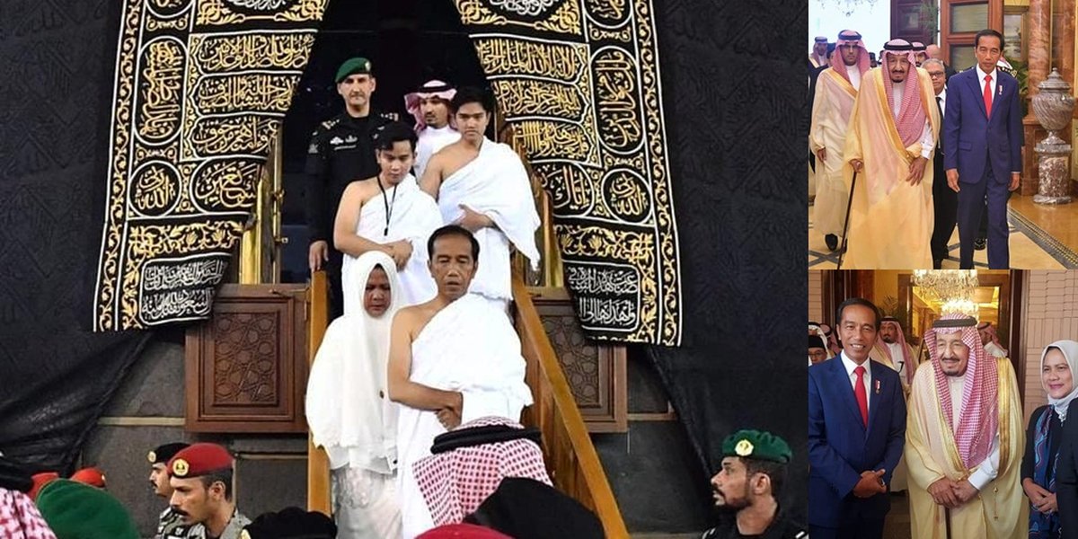 Jokowi and Family Umrah - Entering Kabah, Welcomed by King Salman