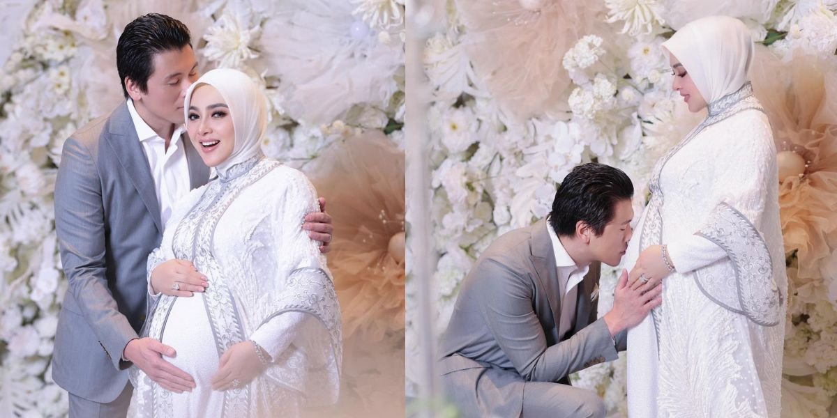 Happy News! 8 Portraits of Syahrini Announcing Pregnancy, Showing Baby Bump at Seven Months of Pregnancy