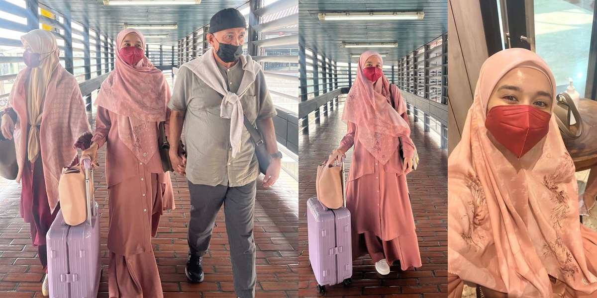 Traveling to Banjarmasin with Parents, 8 Photos of Laudya Cynthia Bella Holding Hands with Her Father Make You Emotional