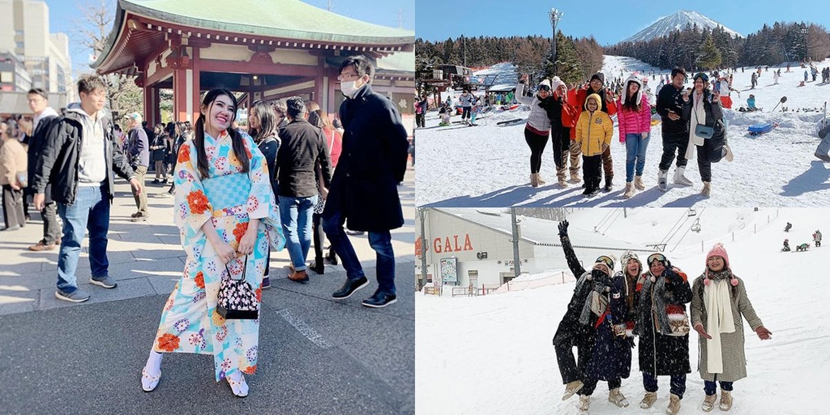 To Japan, Via Vallen Invites Family to Play in the Snow - Wearing Kimono