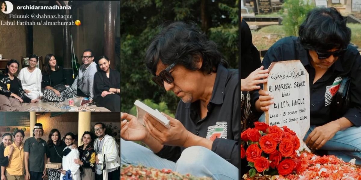 Ikang Fawzi’s family holds Tahlilan on the seventh day of the late Marissa Haque, attended by several other artistes