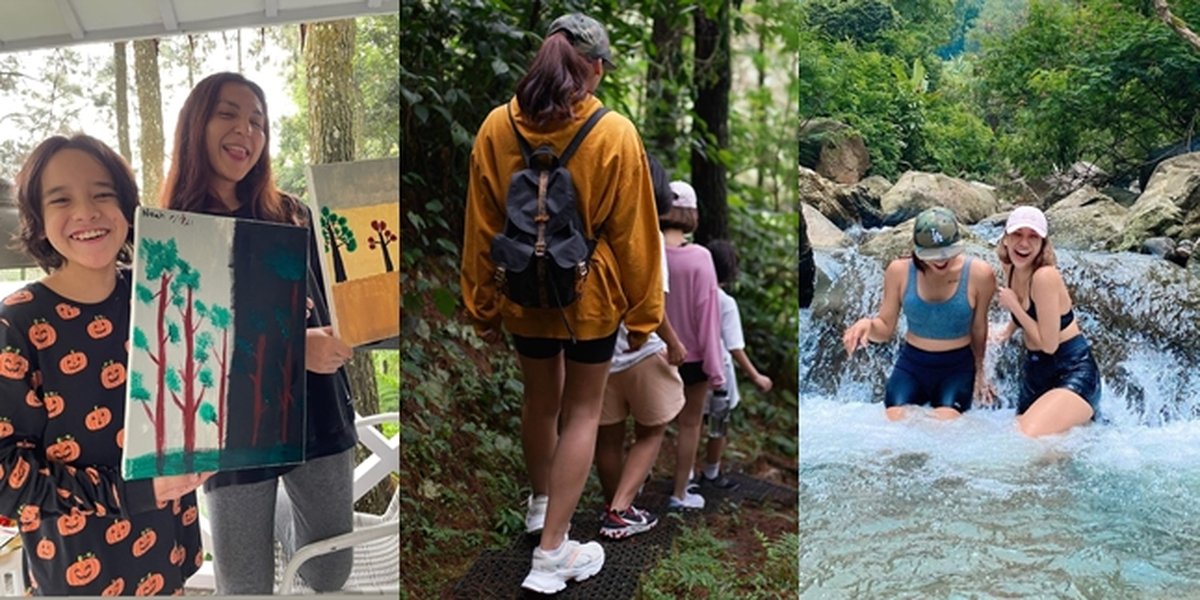 Back to Nature, 9 Pictures of Bunga Citra Lestari and Noah's Vacation on the Weekend - Fun Painting Landscapes to Bathing in the River with Dena Rachman