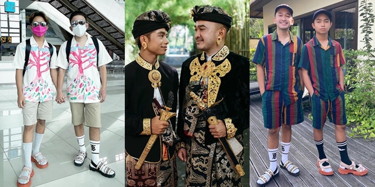 So Compact! 9 Photos of Ruben Onsu Wearing Matching Outfits with Betrand Peto - Father and Son Like Twins