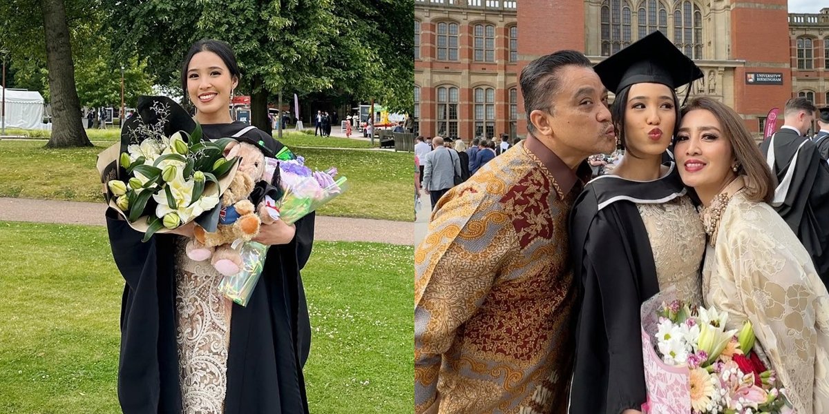 Studying in England, These are 8 Portraits of Alifiya Arkana, the Eldest Daughter of Dede Yusuf, During Graduation - Gracefully Wrapped in Kebaya