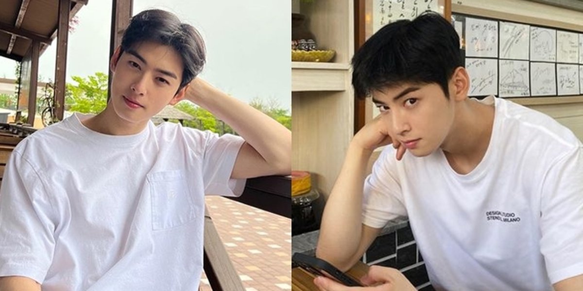 Collection of Simple Style Photos of Cha Eun Woo, Looking Handsome in Plain White T-Shirt!